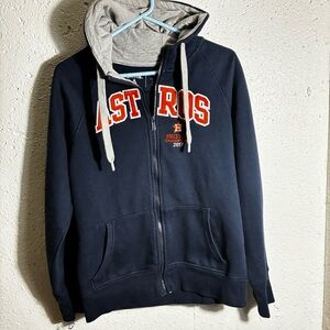 Antigua Black and Orange full zip-up hooded jacket